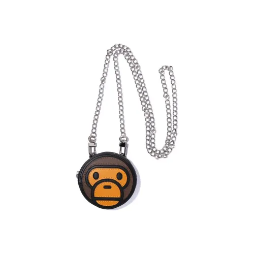 BAPE Baby Milo Face Mini Shoulder Bag Brown