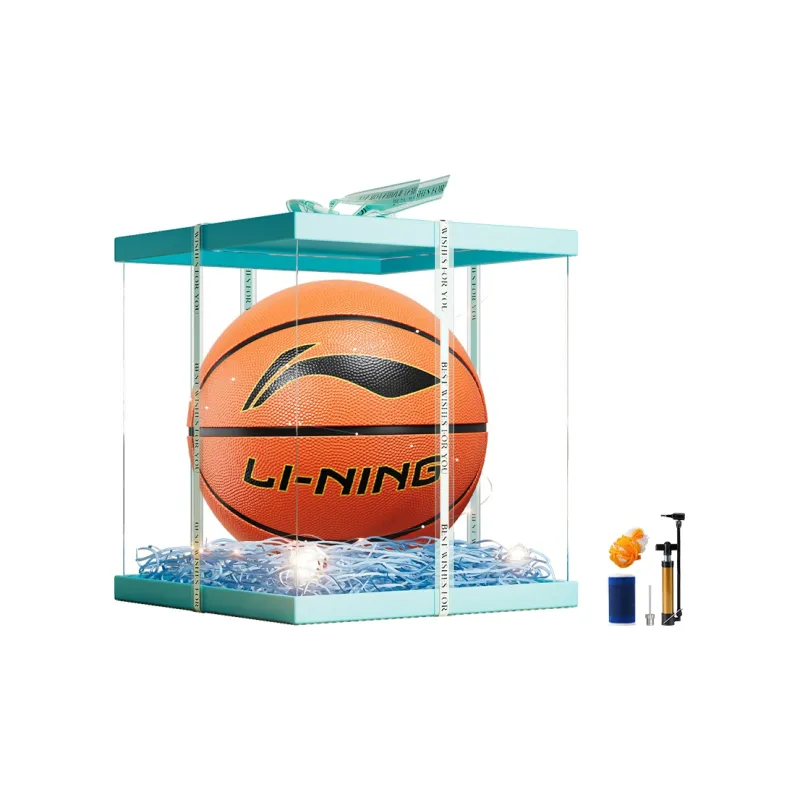 LiNing Rubber Basketball Red Brown Size 7 Training-10