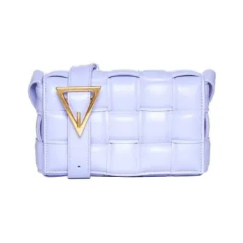 Bottega Veneta Sheepskin Shoulder Bag Crossbody Bag Small Size Women's Light Purple
