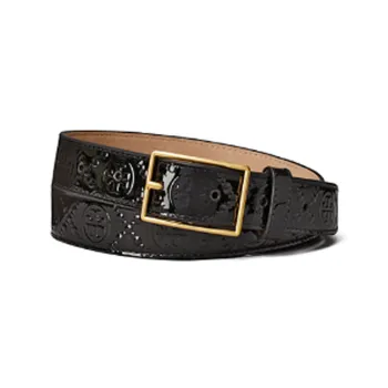 TORY BURCH T Monogram Patent leather Belt