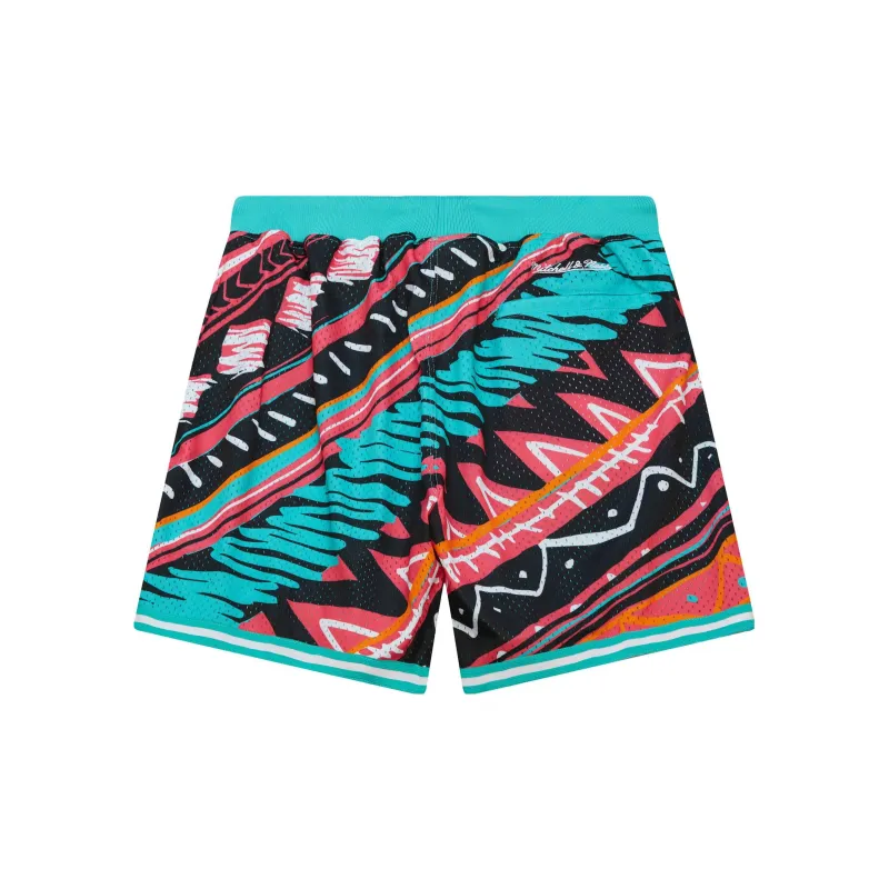 Mitchell Ness Casual Shorts Men Turquoise-1