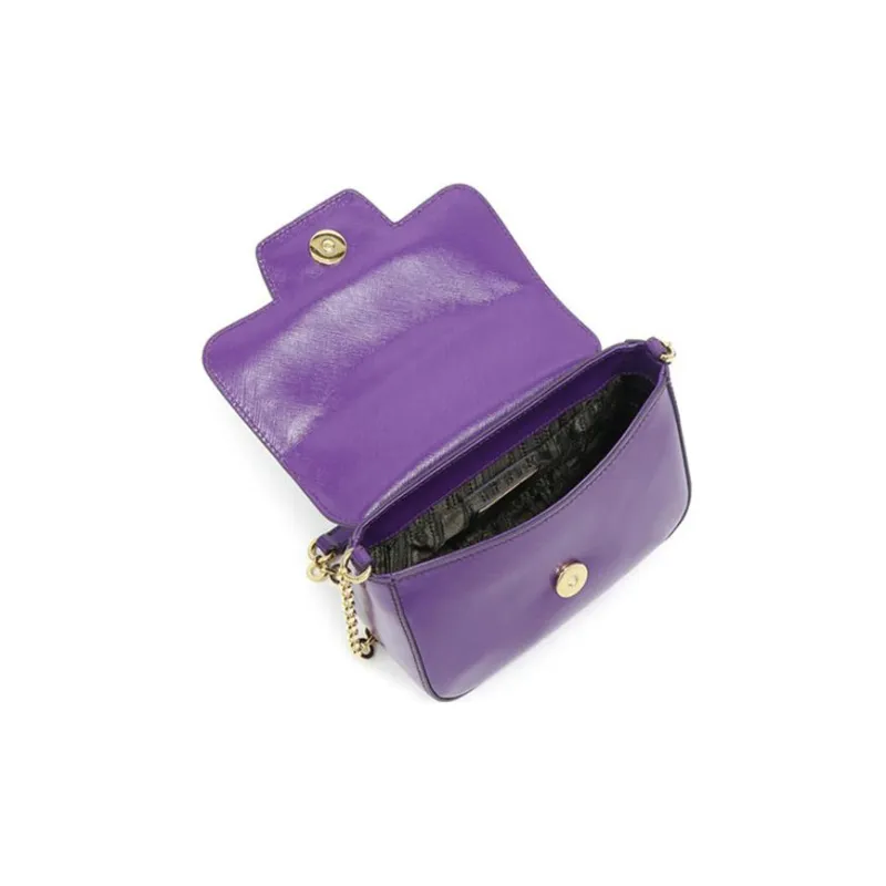 FERRAGAMO Calfskin Crossbody Bag Regular Women's Purple-3