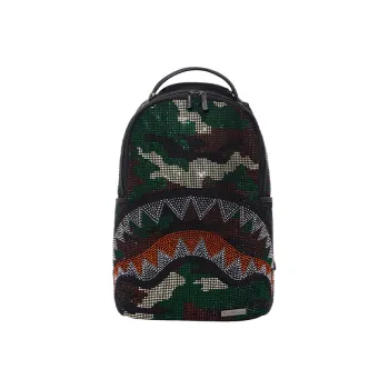 SPRAYGROUND Polyester Backpack Large Size Unisex Gray Green