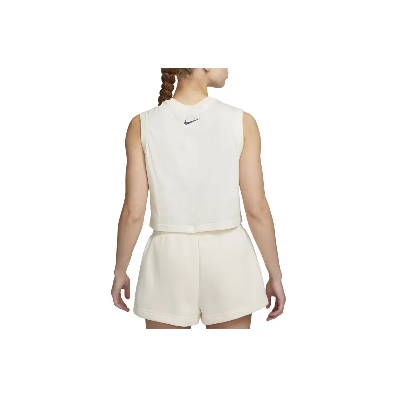 Nike Sleeveless Sports Shirts Women's Pale Ivory-1