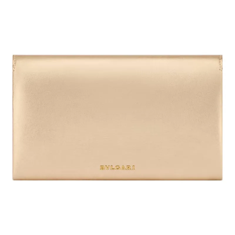 BVLGARI SERPENTI Calfskin Clutch Small Size Women's Gold-2
