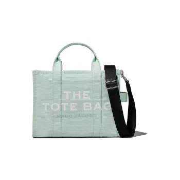 MARC JACOBS Cotton Canvas Tote Bag Shopping Bag One Shoulder Crossbody Canvas Bag Handbag Medium Size Women's Sea Blue