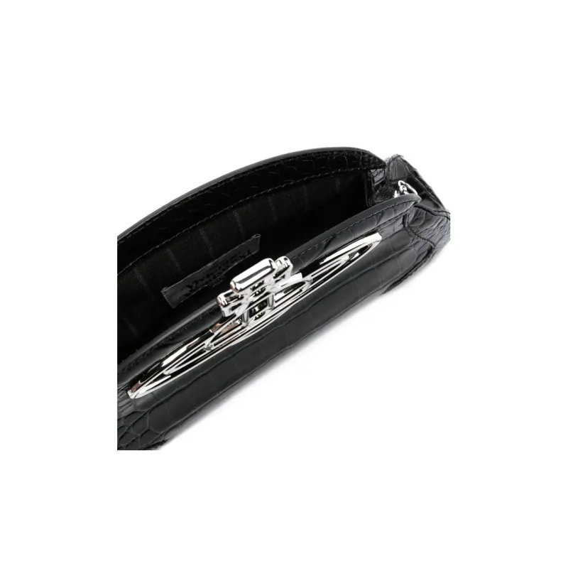 Vivienne Westwood Calfskin Shoulder Bag, Crossbody Bag, Clutch Regular Women's Black-3