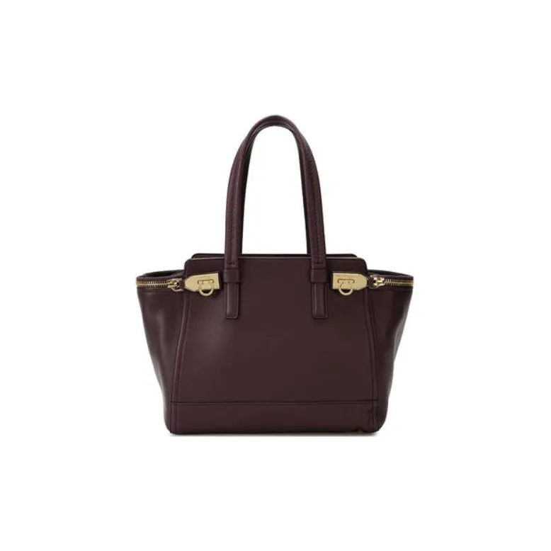 FERRAGAMO Leather One Shoulder Handbags Regular Women's Burgundy-0