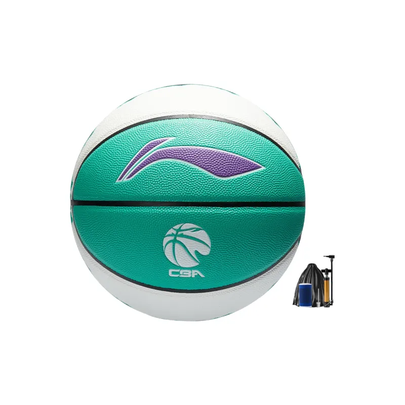 LiNing PU Basketball Cyan White Purple Size 7 Training Unisex-3