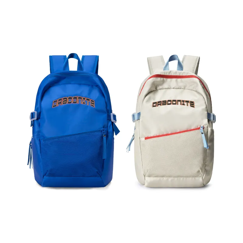 DRACONITE Polyester Student Backpack Regular Unisex Ecru-12