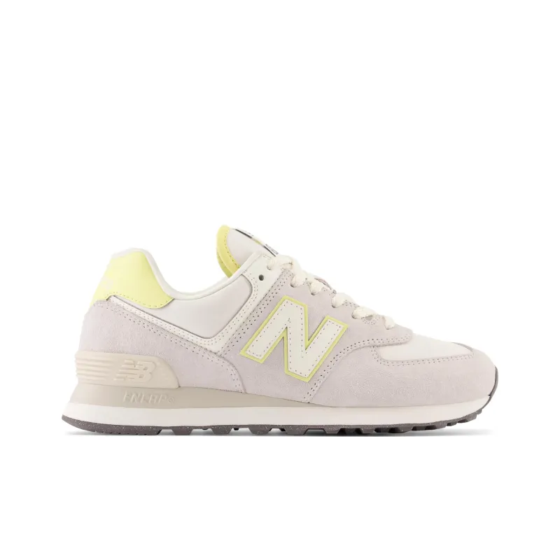 New Balance 574 Grey Matter Sea Salt Maize Women's-1