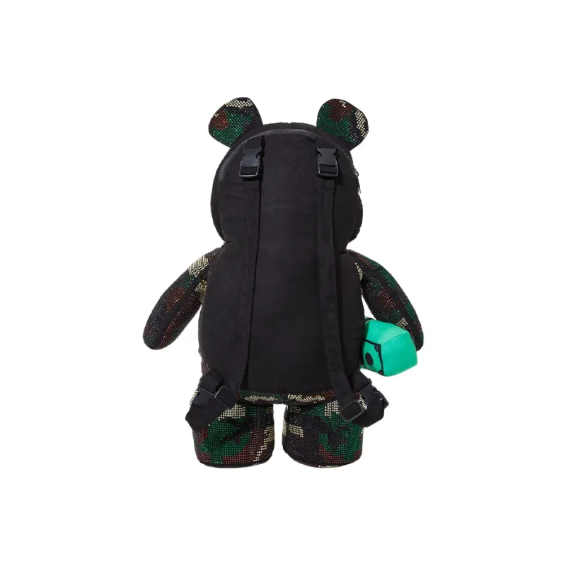 SPRAYGROUND Polyester Backpack Large Size Unisex Gray Green-5