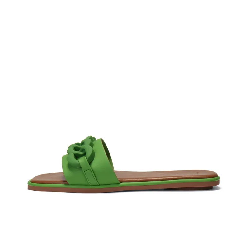 OMS Slide Slippers Women's Black/Beige-18