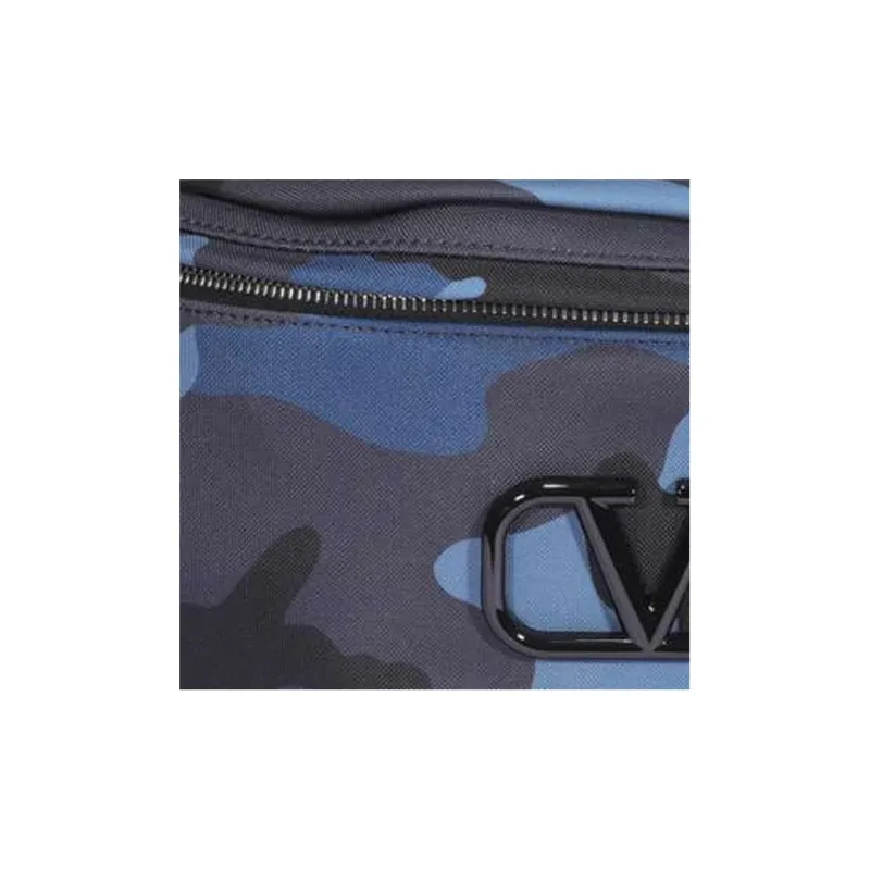 Valentino Nylon Crossbody Bags Fanny Pack Regular Men's Blue/Camouflage-4