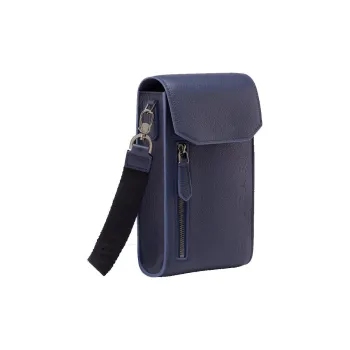 BVLGARI Calfskin One Shoulder Crossbody Clutches Men's Blue