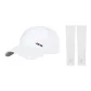 White Hats & Caps+White Cooling Arm Sleeves