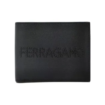 FERRAGAMO Cow Leather Coin Purses Wallets Men's Black