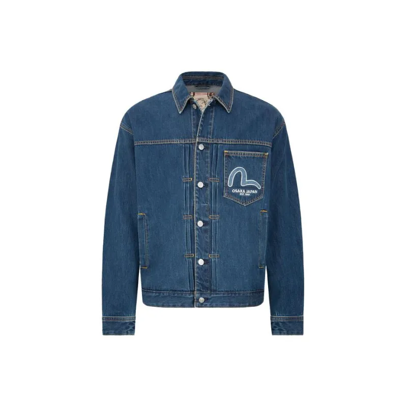 EVISU Denim Jackets Men Denim Blue-1