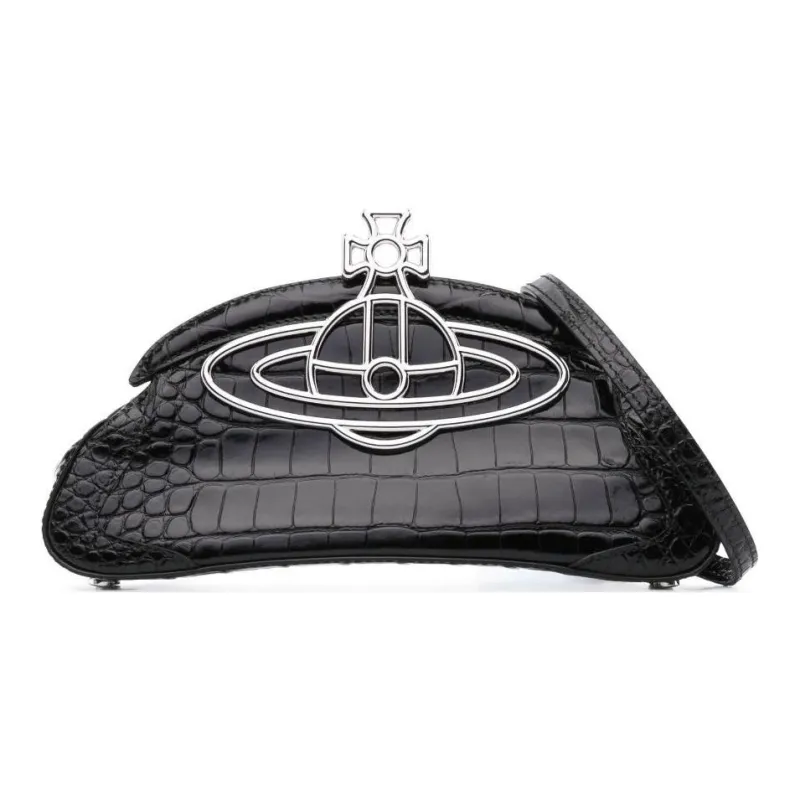 Vivienne Westwood Calfskin Shoulder Bag, Crossbody Bag, Clutch Regular Women's Black-0