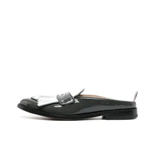 THOM BROWNE Fringe-detail Patent-leather Mule Loafers