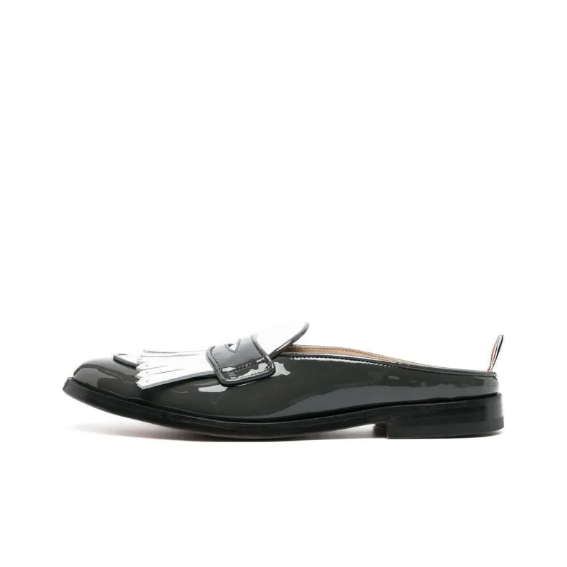 THOM BROWNE Kilt Varsity Slip On Penny Loafers Women's-0
