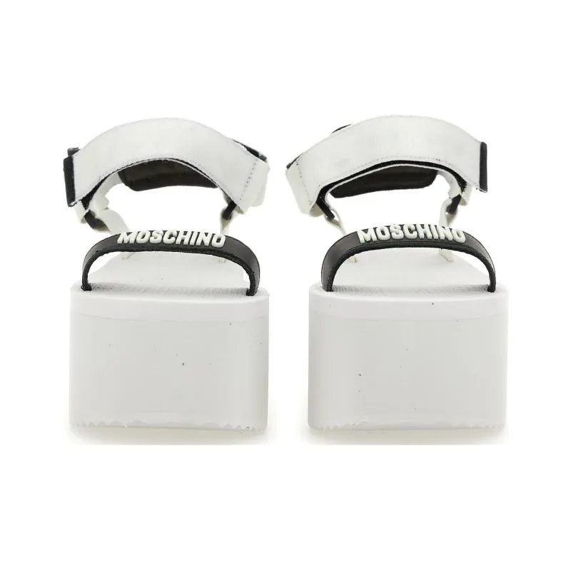 MOSCHINO Flip Flops 8cm Women's White-2