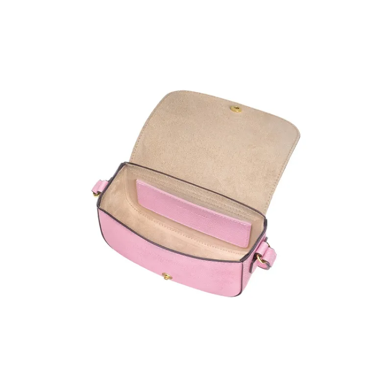 LONGCHAMP Cow Leather Shoulder Bag Crossbody Bag Women's Pink-6