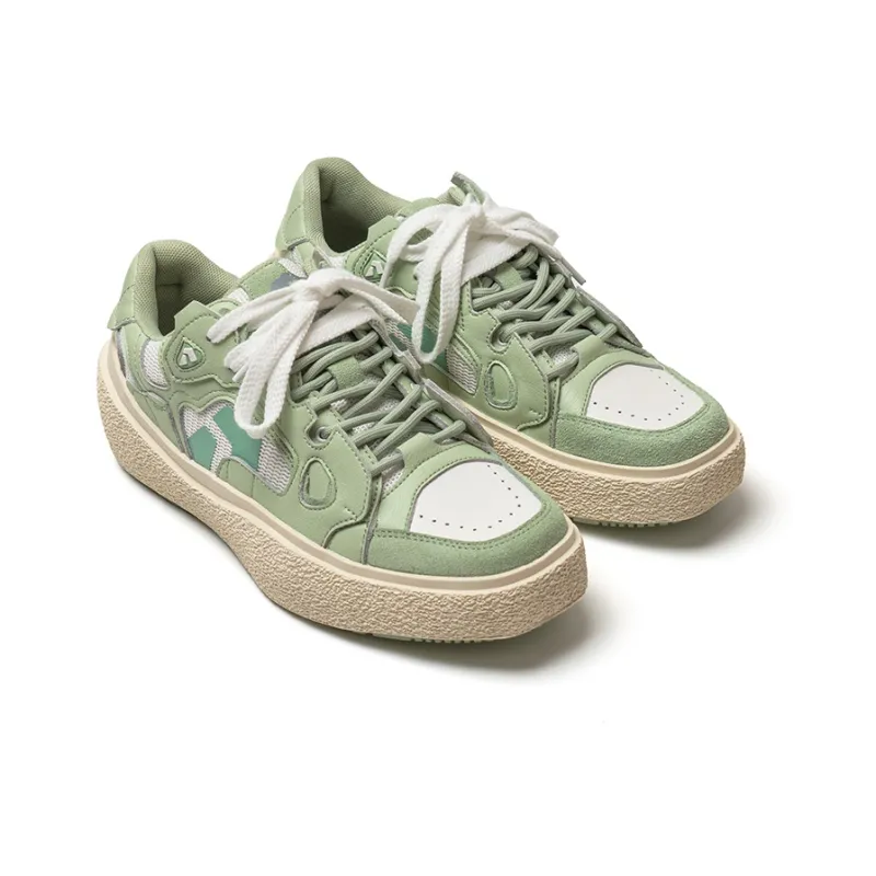 VAILMOON Fossil Collection 'Cloudy Jasmine' Stylish Skateboarding Shoes Unisex Avocado-2