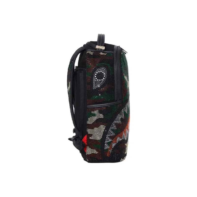 SPRAYGROUND Polyester Backpack Large Size Unisex Gray Green-3