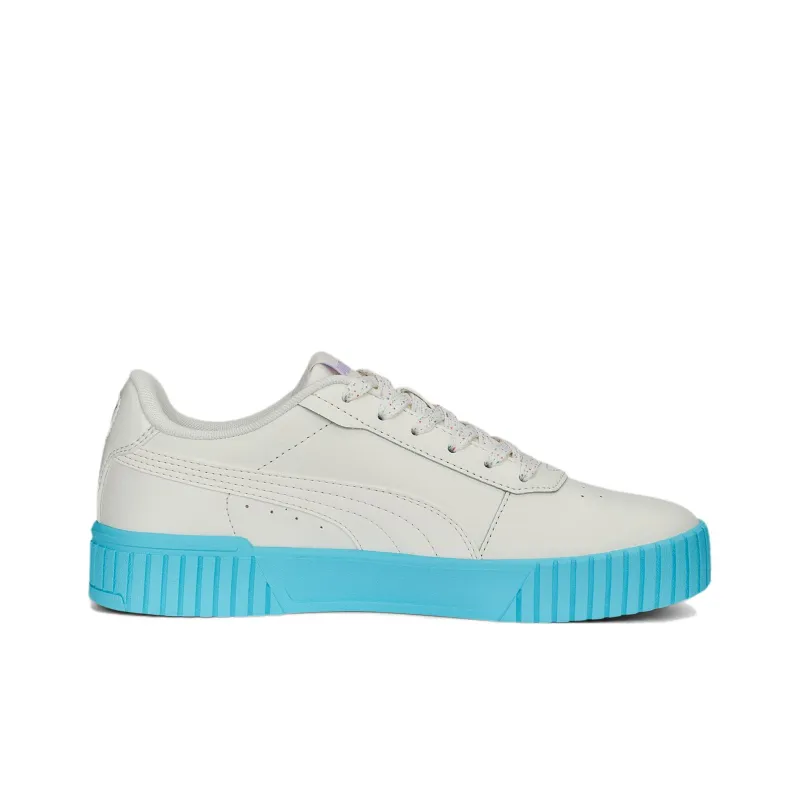 PUMA Carina 2.0 Yummy Anti Slip Wear Resistant Low Top Skateboard Shoes Women's White Blue-1