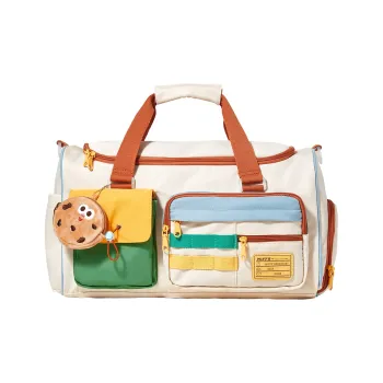 Miffy Nylon Crossbody Bag Shoulder Bag Luggage Bag Travel Bag Gym Bag Large Size Women's Green/Pink