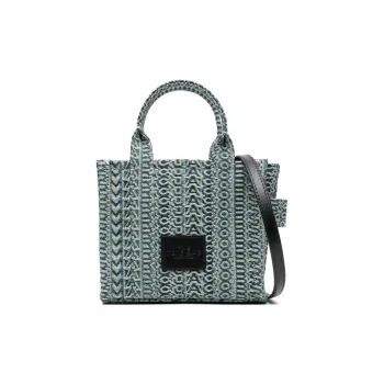 MARC JACOBS Monogram Denim With Calfskin Tote Bag Shopping Bag Shoulder Bag Crossbody Bag Handbag Women's Denim Blue