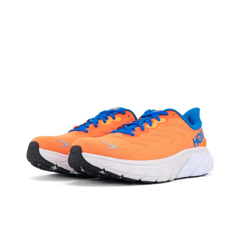 HOKA ONE ONE Arahi 6 Slip Resistant Low Top Running Shoes Men's Orange Blue-2