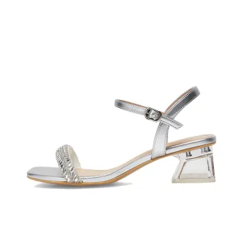BASTO Stylish Sandal 4cm Silver Black Women's