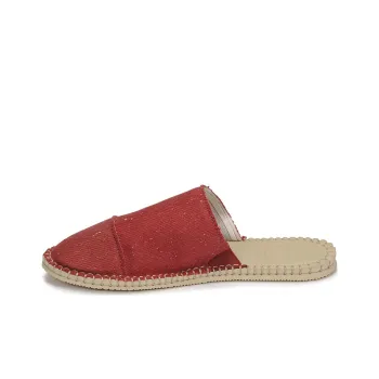 Havaianas Rubber Sole Odor Resistant Closed Toe Slippers Unisex Red Beige