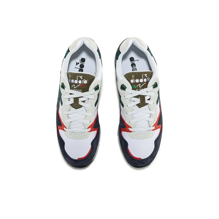 Diadora V7000 Low Top Running Shoes Unisex White Black-3