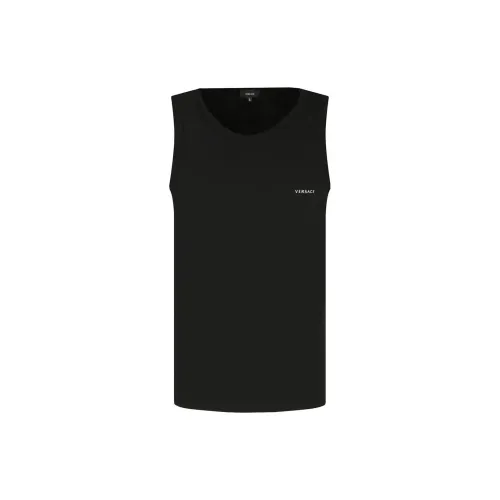 VERSACE Tank Tops Men Black