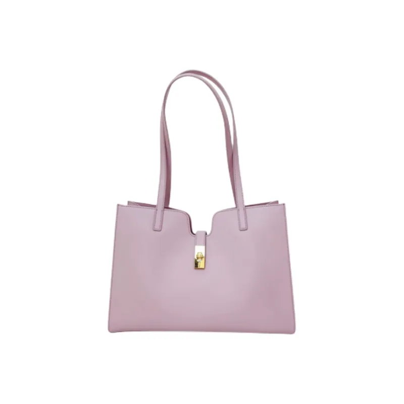 DEERE JACK Cow Leather Tote Bag, Shopping Bag, Shoulder Bag Tubas Women's Black/Apricot/White/Pink Purple-4