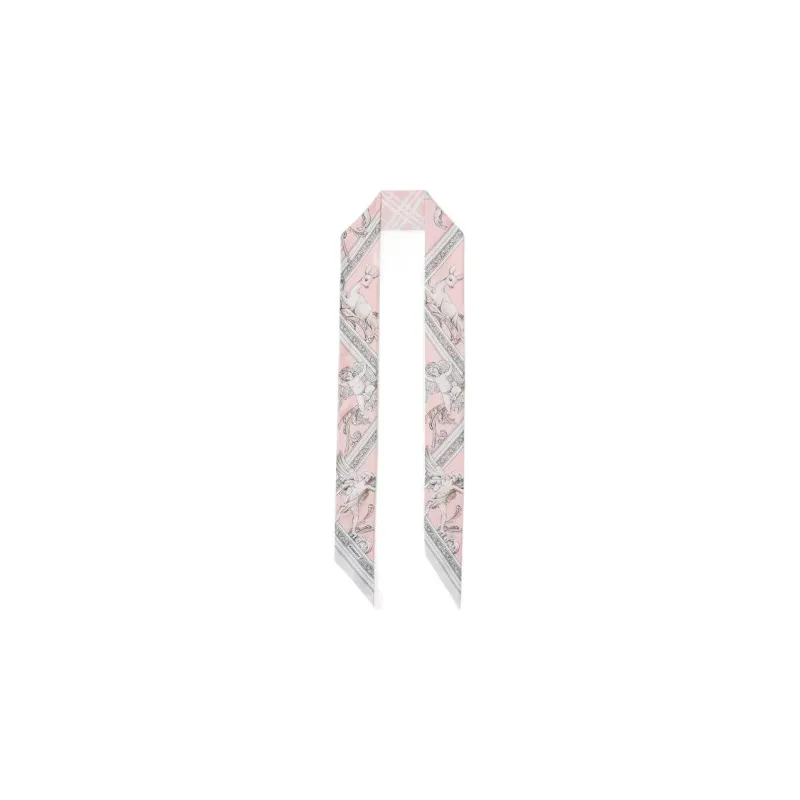 Burberry Statue Print Skinny Scarf-0