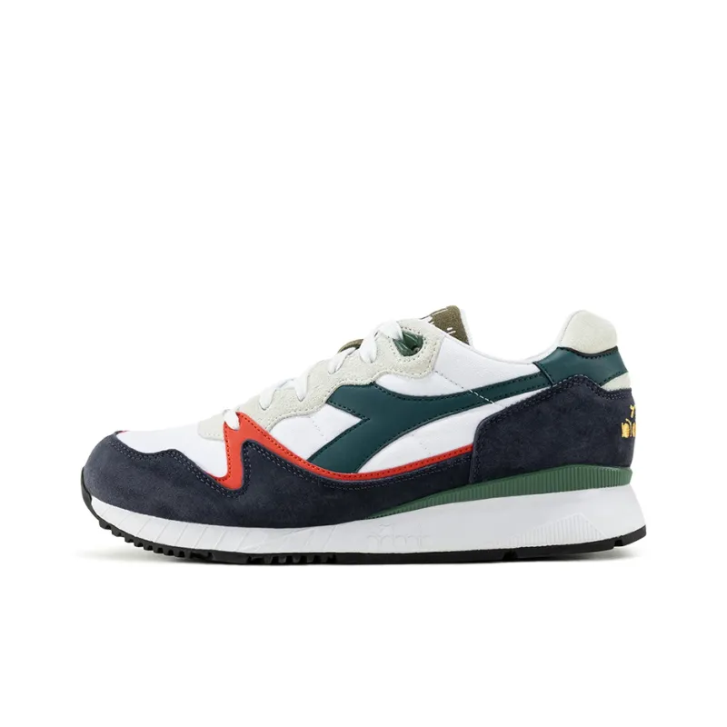 Diadora V7000 Low Top Running Shoes Unisex White Black-0