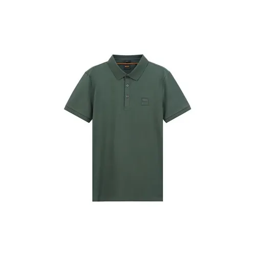 HUGO BOSS Polo Shirts Men Dark Green