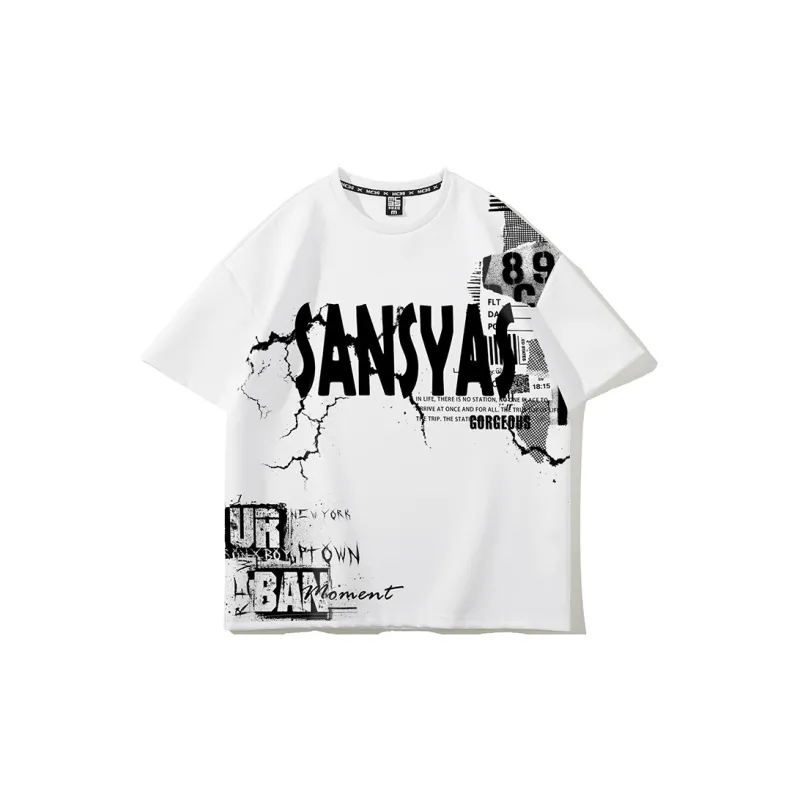 SANSYAS T Shirts Unisex White-1
