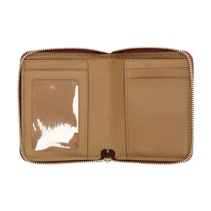COACH Lonnie Fabric With Leather Card Holder Clutch Wallet Regular Women's Red-2