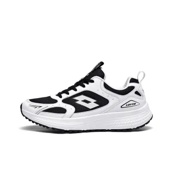 LOTTO Cushioned Anti Slip And Wear Resistant Lightweight Low Top Running Shoes Men's White Black