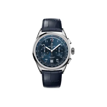 BREITLING Automatic Mechanical Movement Men's Watches Watch 42mm Blue Dial Stainless Steel Case Crocodile Leather Strap