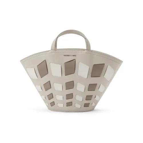 CHARLES&KEITH Polyurethane Synthetic Leather Bucket Bag, Handbag, Shoulder Bag Medium Size Women's Taupe/Beige