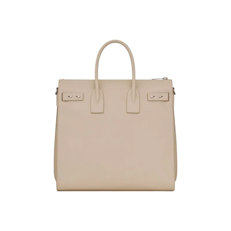 SAINT LAURENT SAC DE JOUR Calfskin Shoulder Bag, Crossbody Bag, Handbag Regular Men's Light Umber-3