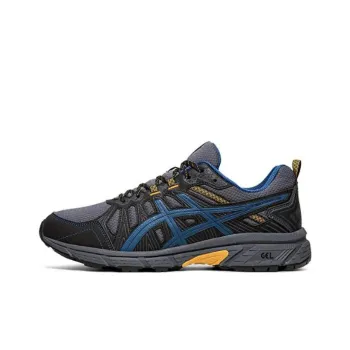 Asics Gel-Venture 7 Cushioning Anti-Slip And Wear-Resistant Low-Top Running Shoes Men's Black Blue