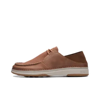 Clarks Casual Leather Shoes Men's Tan