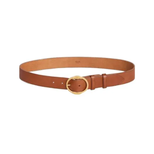 CELINE Leather Belts Women's Brown